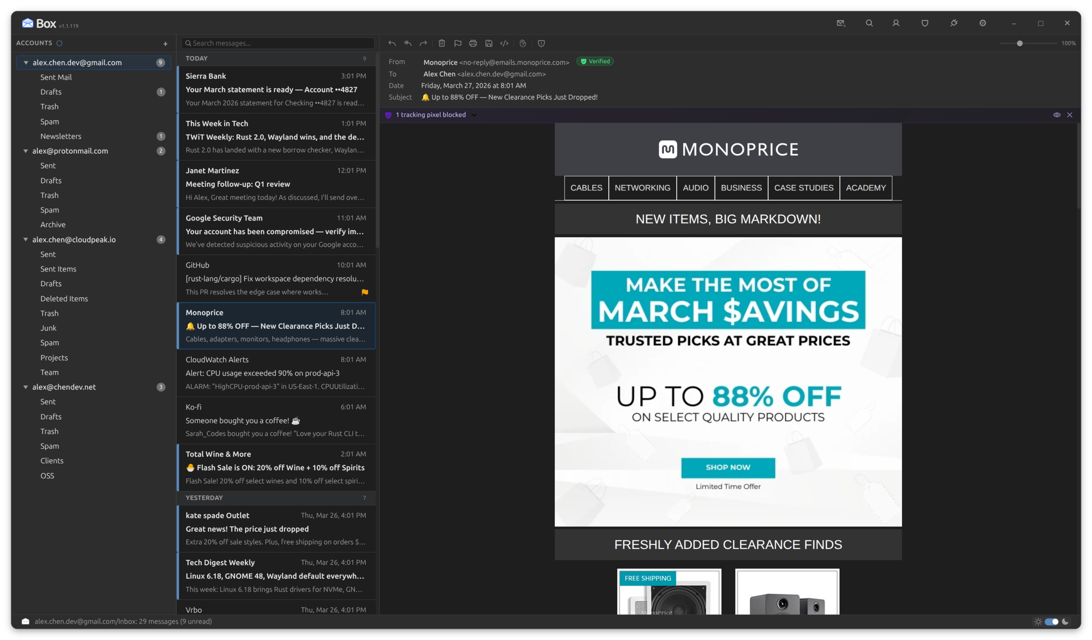 Melia email client