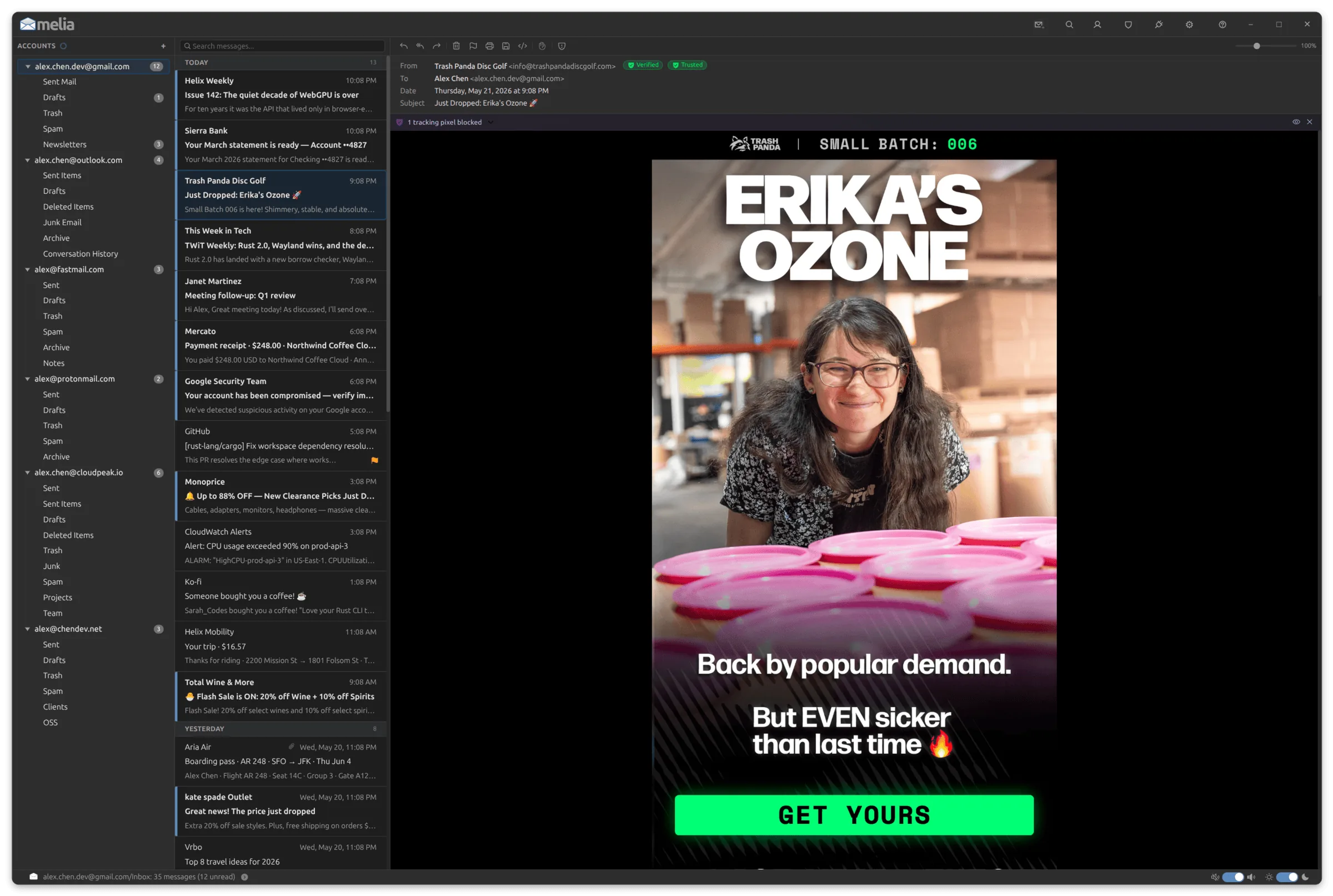 Melia email client